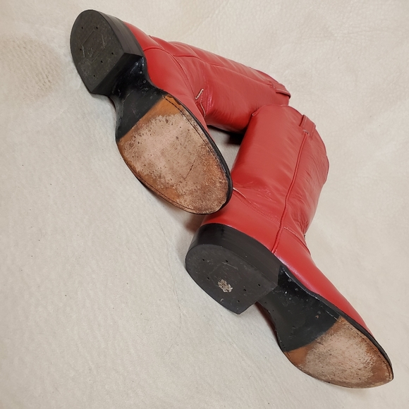 SOLD Vtg red Tony Lama ropers - Picture 4 of 8